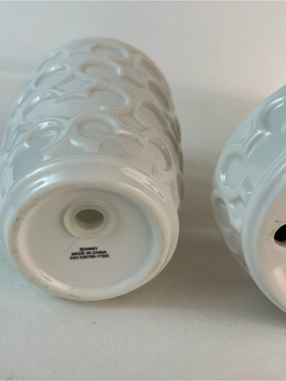 Mickey Mouse White Ceramic Soap Dish and Toothbrush Holder Brand New Disney 2pc